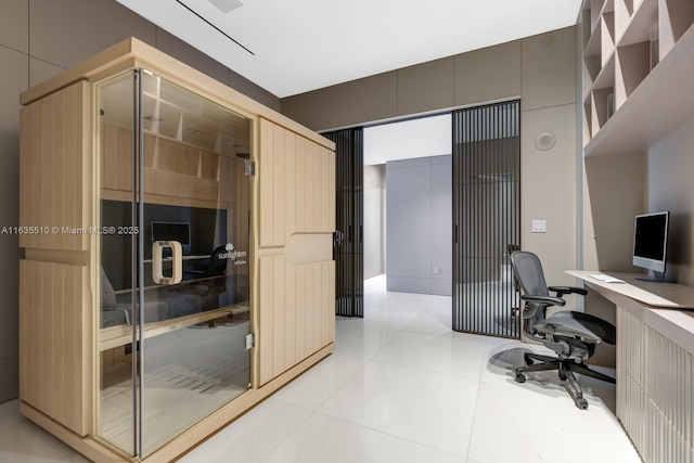 17141 Collins Ave Unit 2501, Sunny Isles Beach, FL 33160 - home office with light tile patterned floors