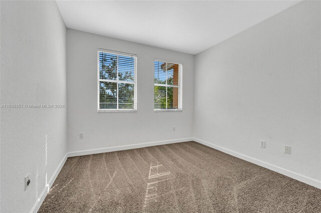 unfurnished room with carpet floors