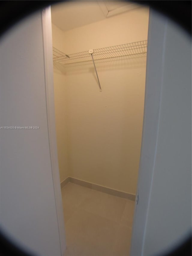 view of walk in closet