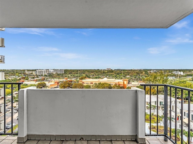 balcony with a view of city