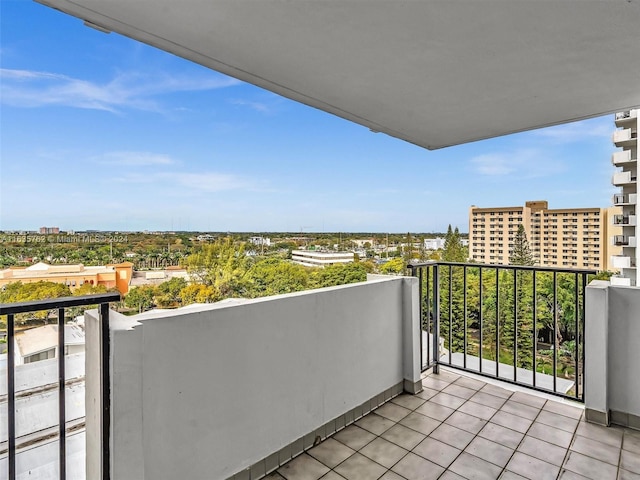 balcony featuring a city view