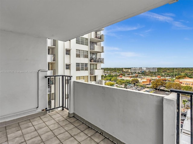 balcony with a view of city