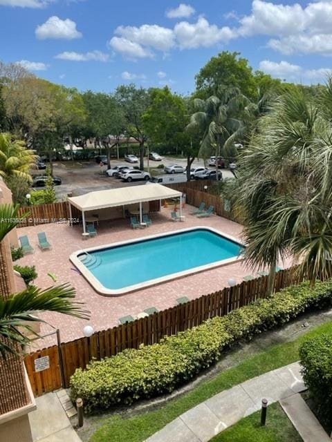 view of pool featuring a patio area