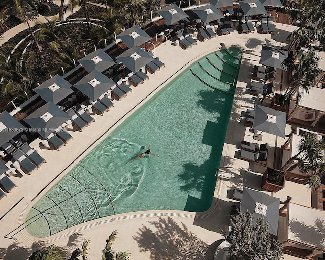 525 N Fort Lauderdale Beach Blvd Unit 1505, Fort Lauderdale, FL 33304 - drone / aerial view of a pool