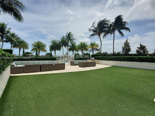 3000 Coral Way Unit 1121, Miami, FL 33145 - surrounding community featuring an outdoor hangout area, a patio area, and a pool