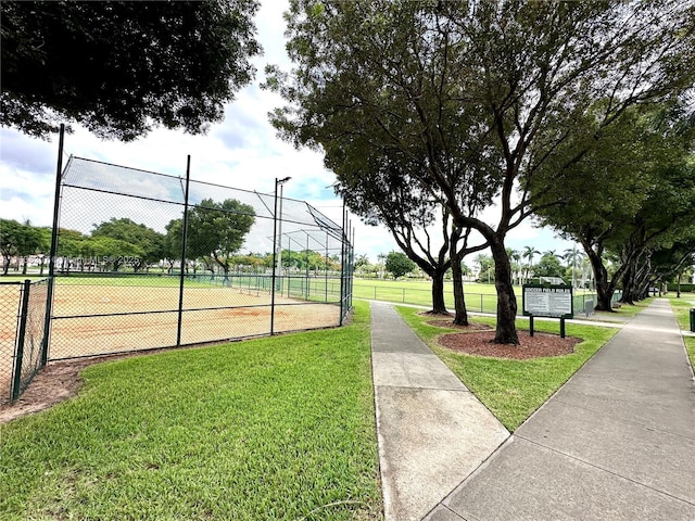 surrounding community featuring a lawn