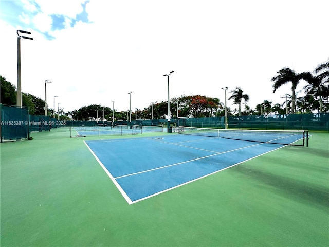 view of tennis court