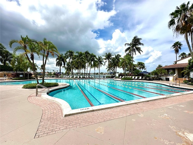 view of pool with a patio area