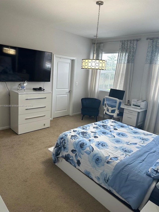 view of carpeted bedroom