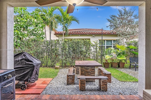 view of patio / terrace with area for grilling