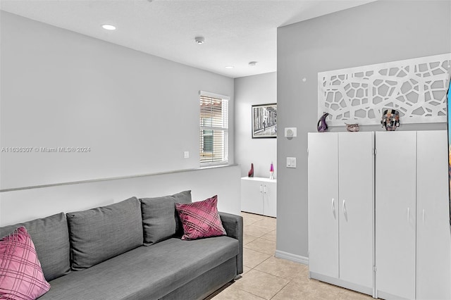 view of tiled living room