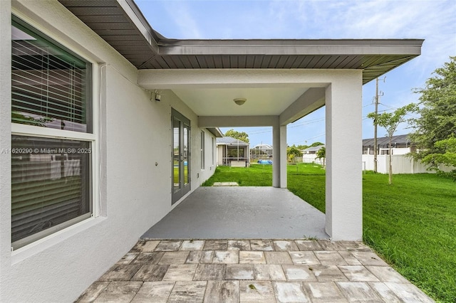 view of patio with french doors