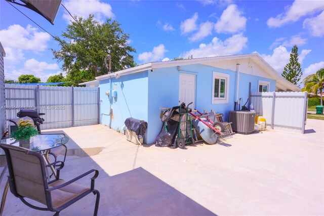 view of patio / terrace featuring central AC