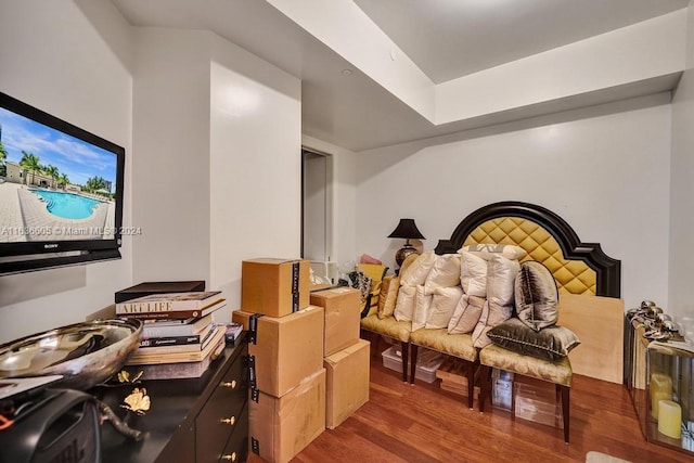 interior space featuring dark hardwood / wood-style flooring