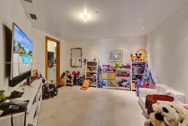 playroom with carpet