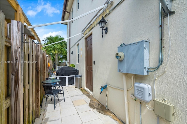 view of patio / terrace featuring a grill