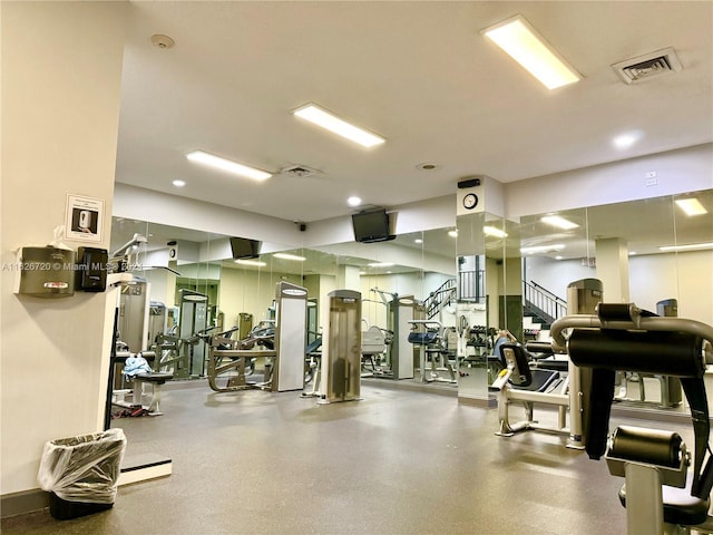 view of exercise room