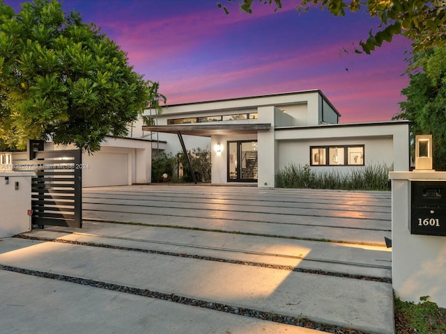 modern home with a garage