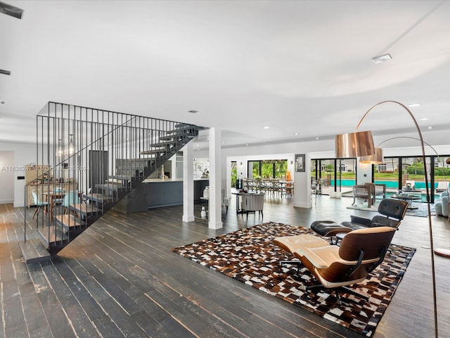 living room featuring hardwood / wood-style floors