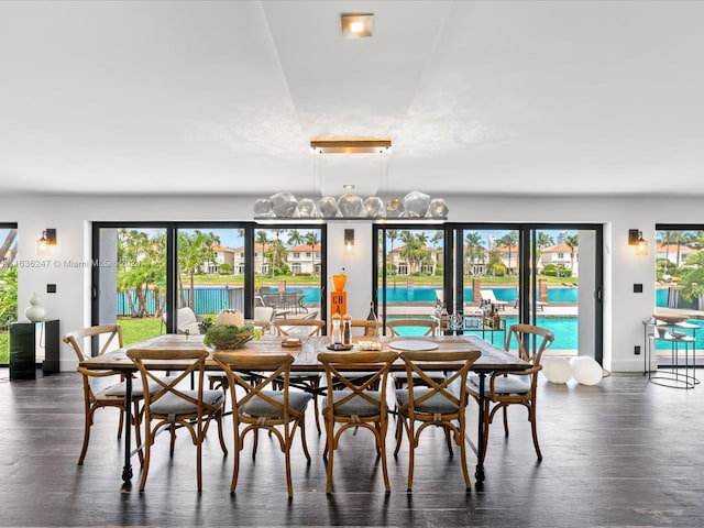 dining room featuring hardwood / wood-style flooring