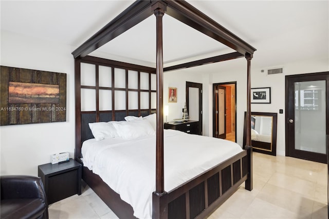 view of tiled bedroom