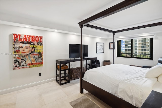 view of tiled bedroom