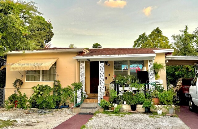 view of front of home