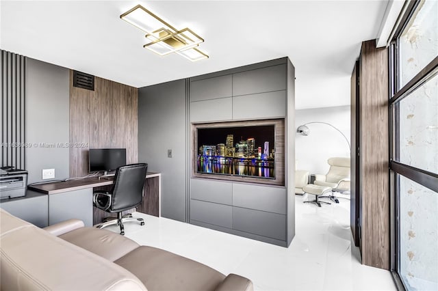 200 Leslie Dr Unit 524, Hallandale Beach, FL 33009 - office area with marble finish floors