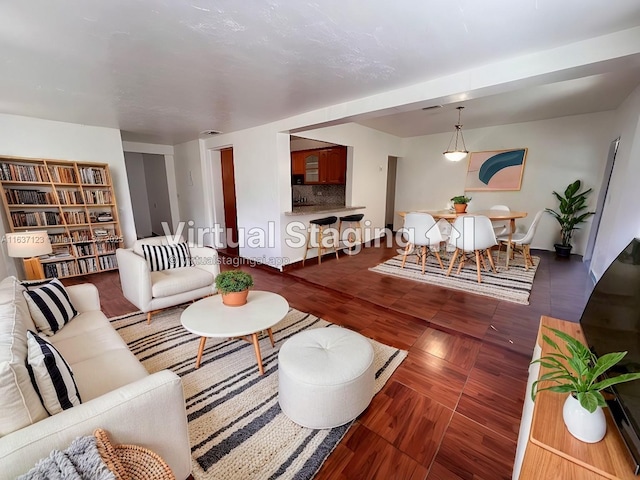 living room featuring wood finished floors