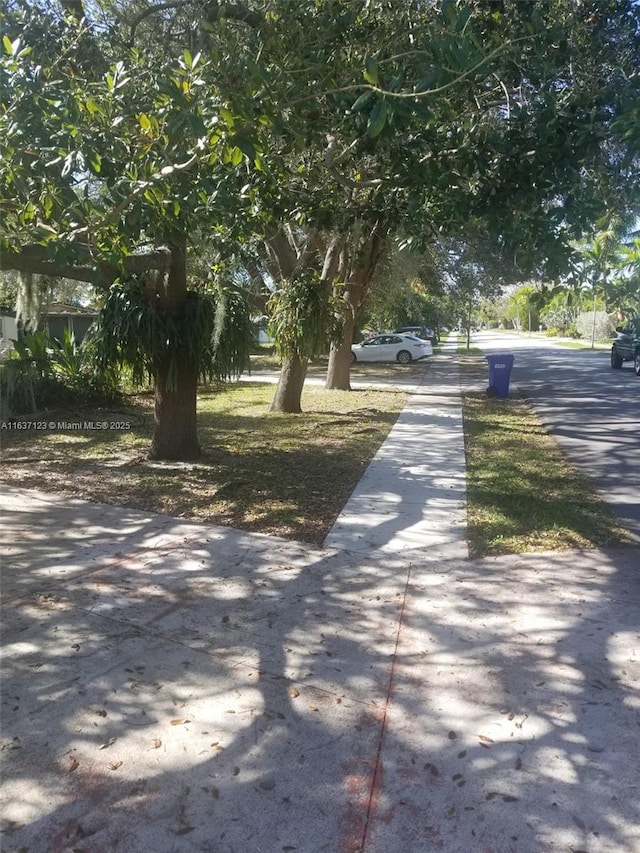 view of street featuring sidewalks