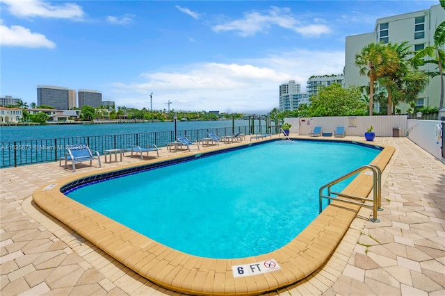 view of pool featuring a patio area