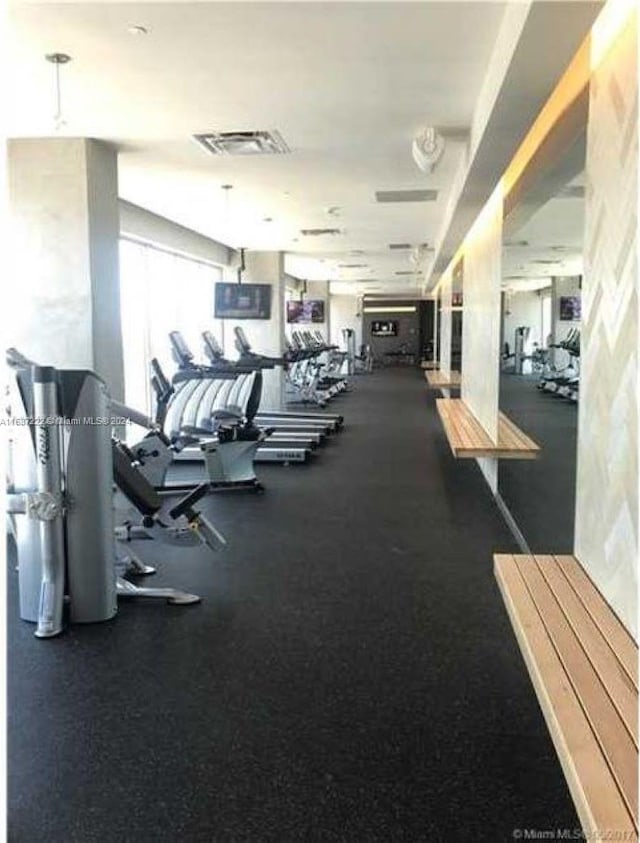 view of workout area