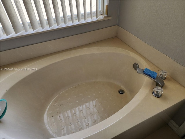 interior space with a tub to relax in