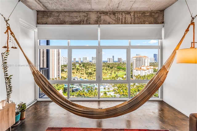 interior space featuring a healthy amount of sunlight and concrete flooring