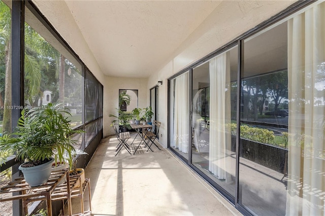 view of sunroom