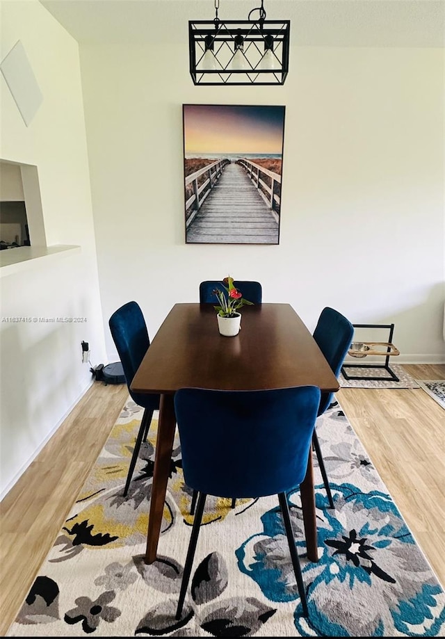 dining room featuring light wood-type flooring