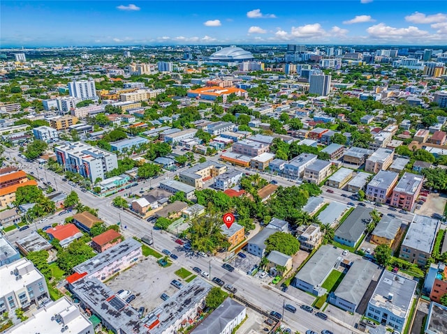 bird's eye view featuring a view of city