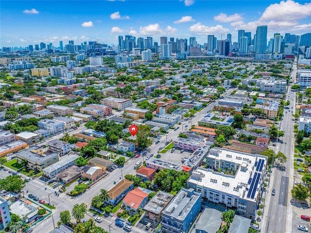 drone / aerial view featuring a view of city