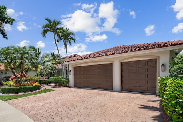 garage with driveway