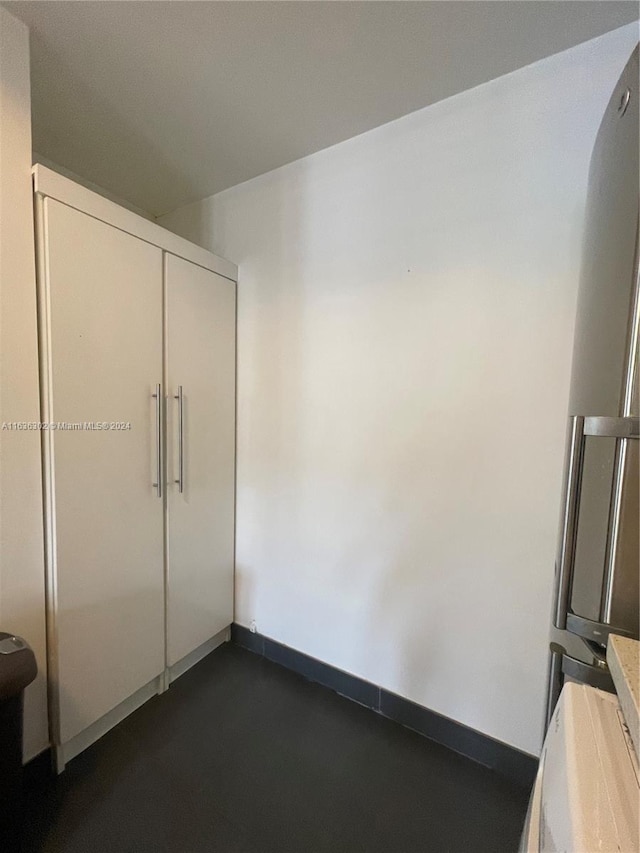 unfurnished bedroom with a closet