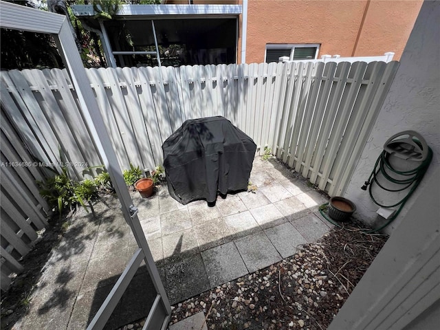 view of patio / terrace with fence