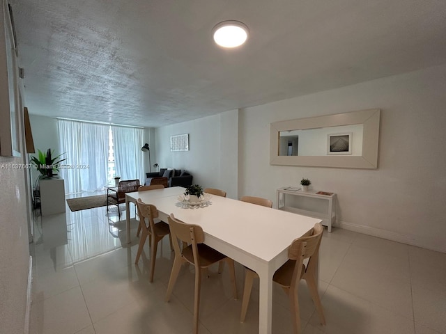 view of tiled dining area