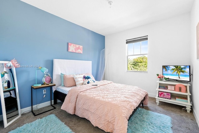 bedroom with carpet floors