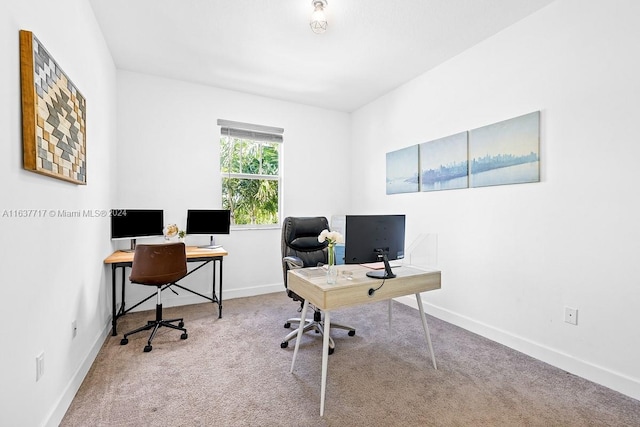 view of carpeted office