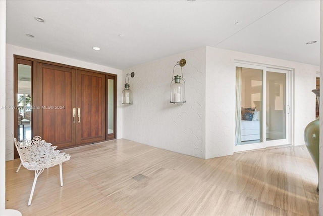 interior space featuring light wood-type flooring