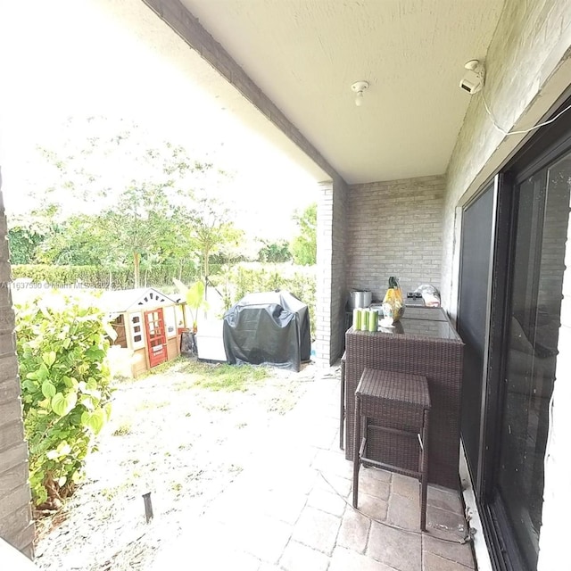 view of patio / terrace featuring area for grilling