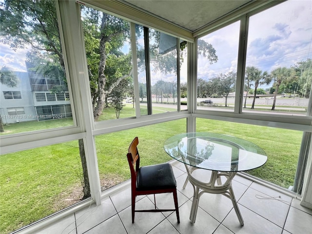 view of sunroom