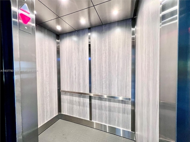 interior details with elevator