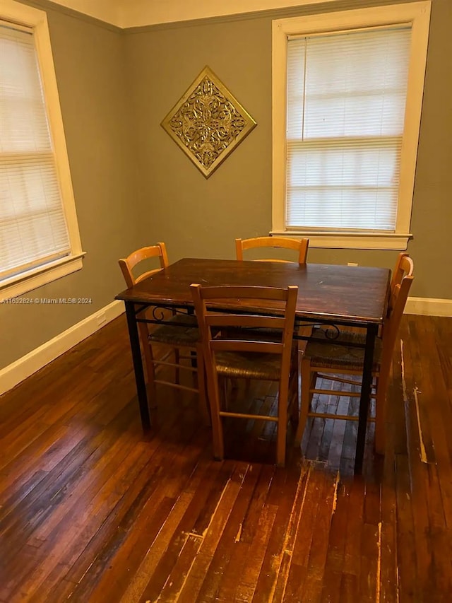 dining room featuring hardwood / wood-style floors