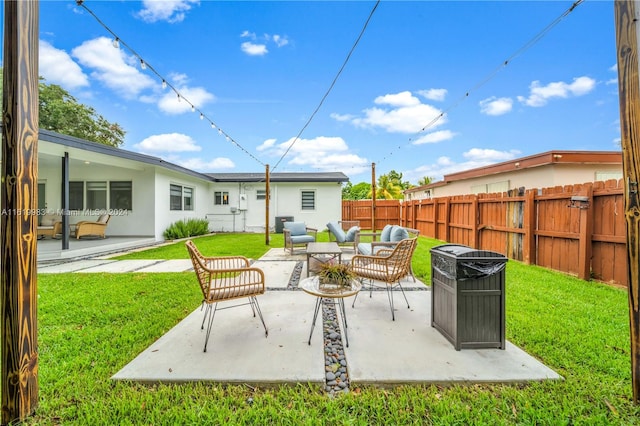 view of patio with an outdoor living space